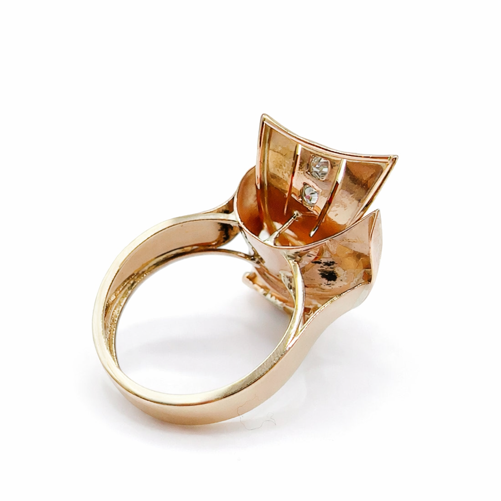 Yellow gold, Ruby and Diamond Ring