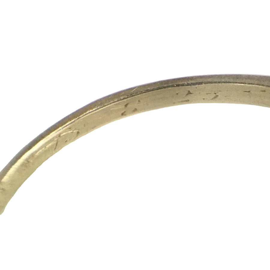 Bague Toi & Moi en or jaune, platine, perle et diamants