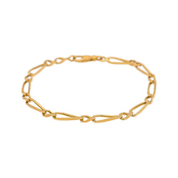 Bracelet Maille figaro  Or jaune