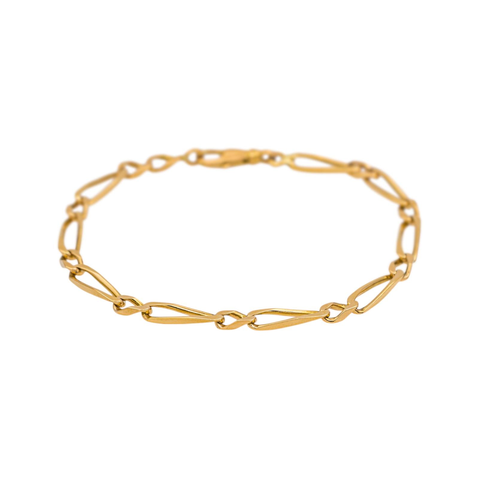 Bracelet Maille figaro  Or jaune