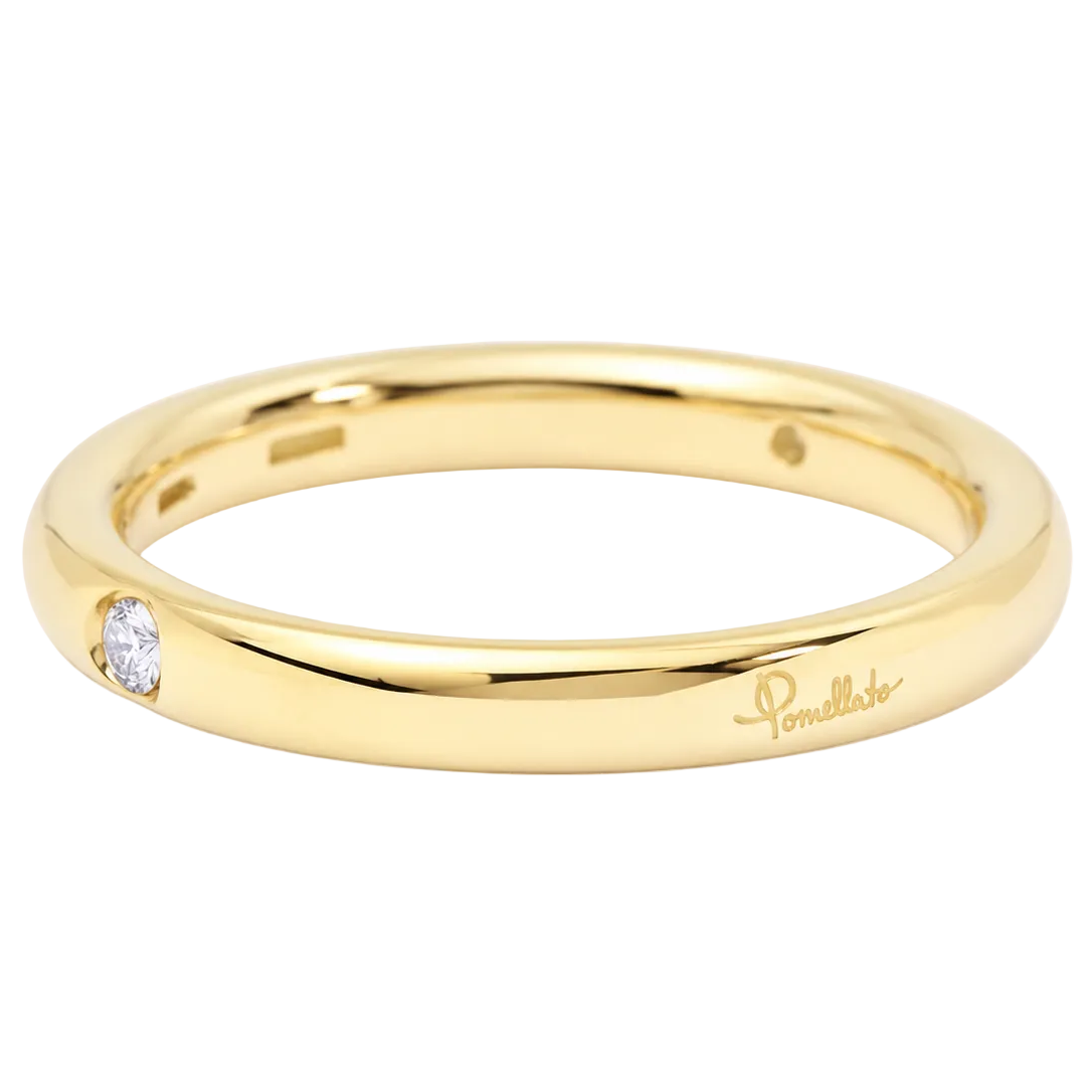 POMELLATO "Lucciole" Wedding Band in Yellow gold with Diamonds