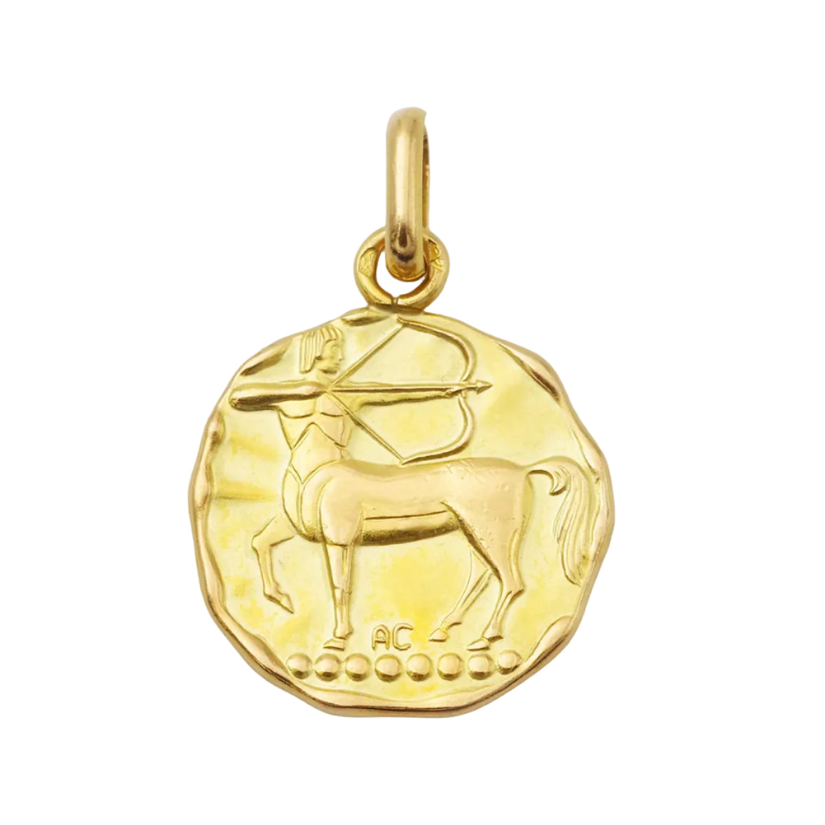 Médaille AUGIS astrologique sagittaire en or jaune