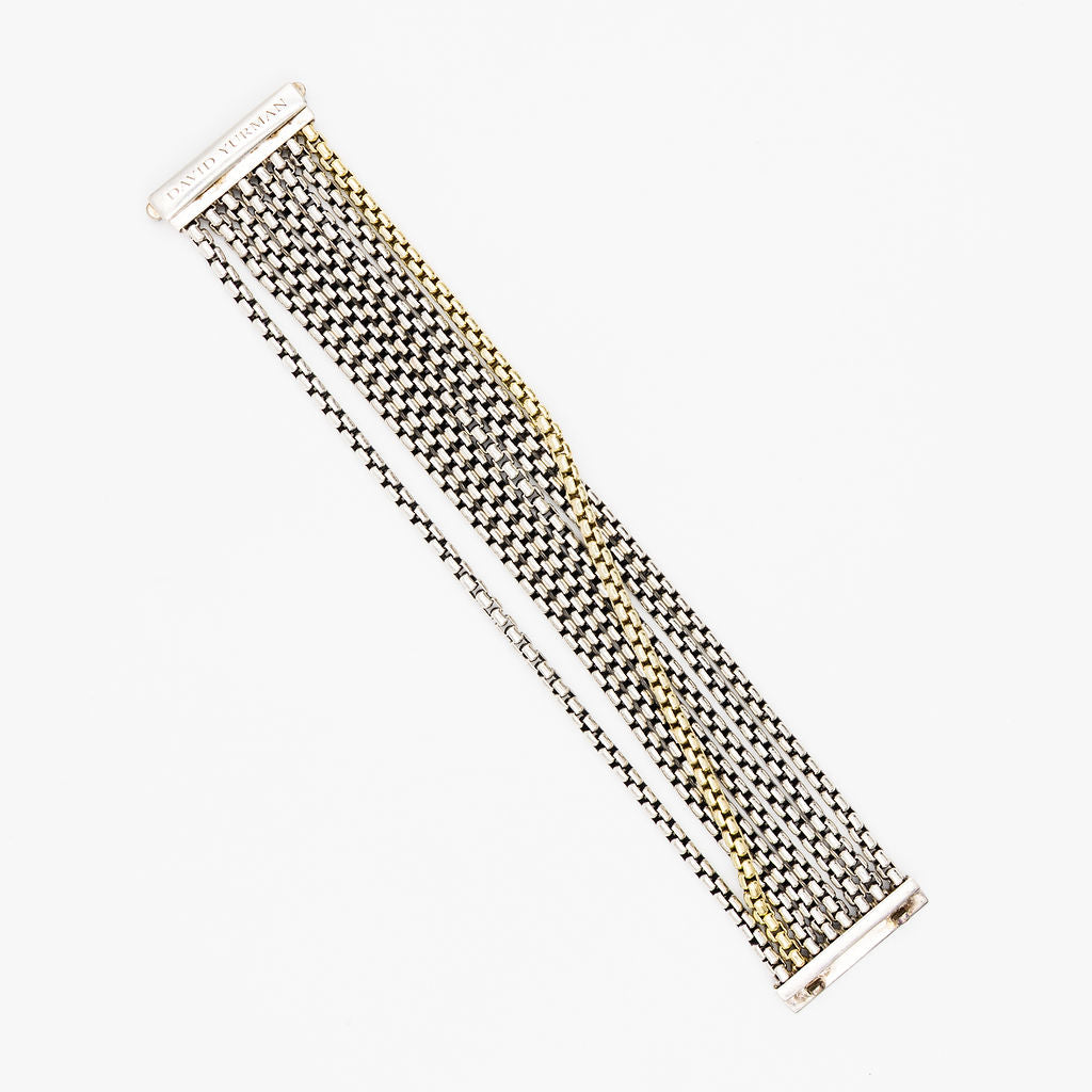 DAVID YURMAN Bracelet in silver and yellow gold