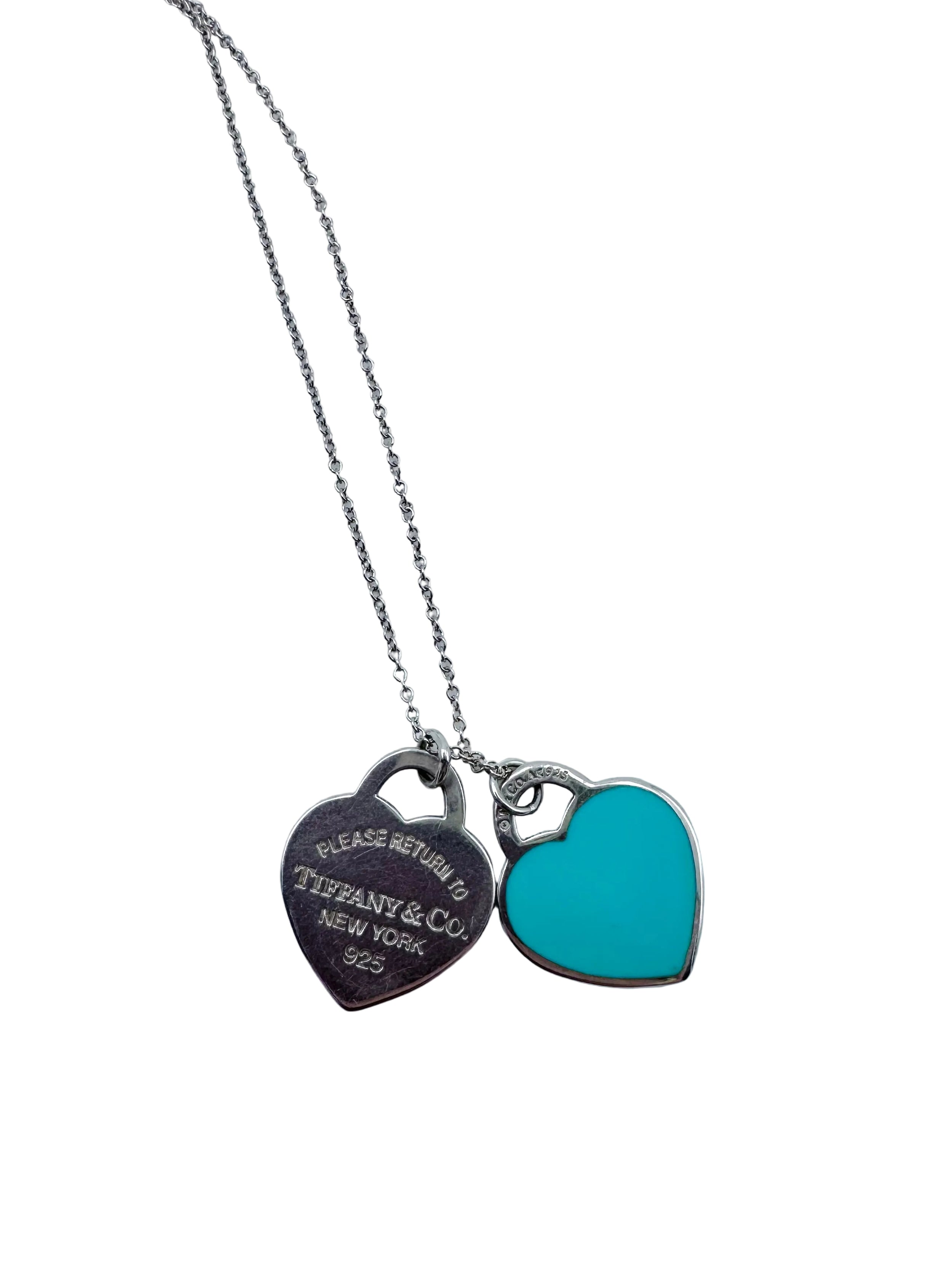 TIFFANY & CO. "Return to Tiffany" Pendant Necklace in Silver and Enamel