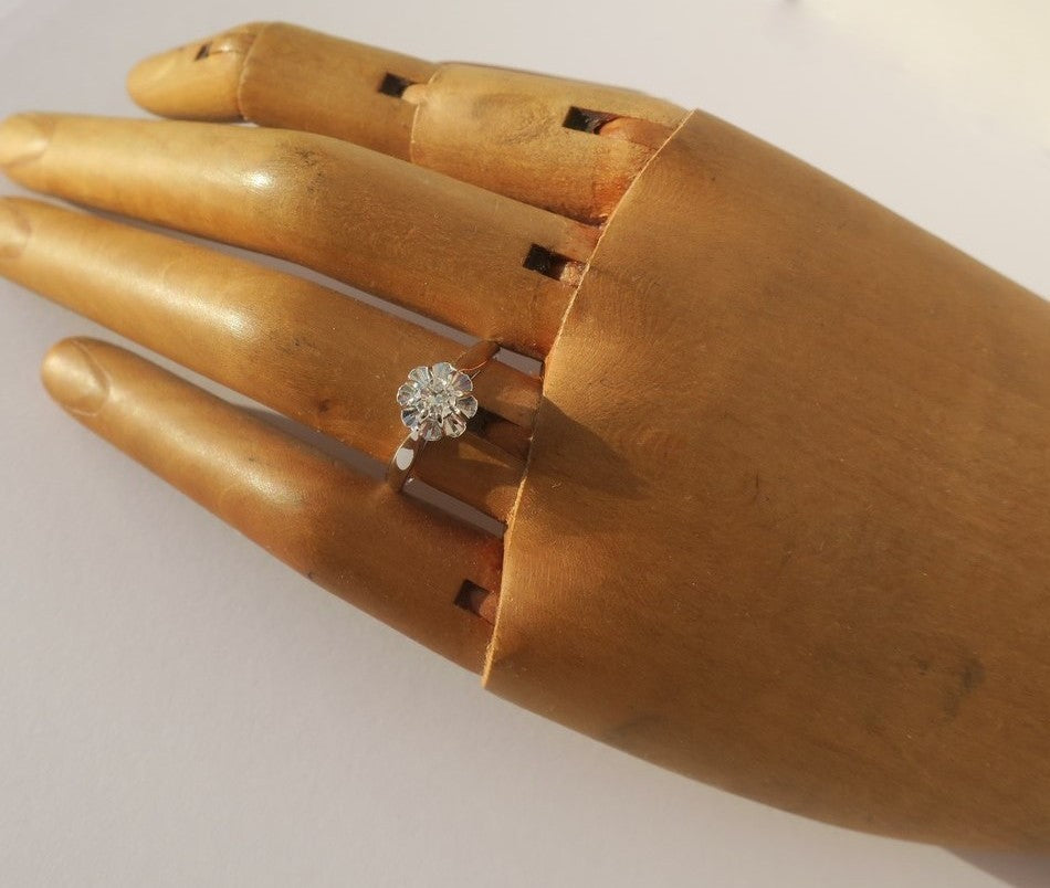 Solitaire Ring in White Gold, Platinum, and Diamond