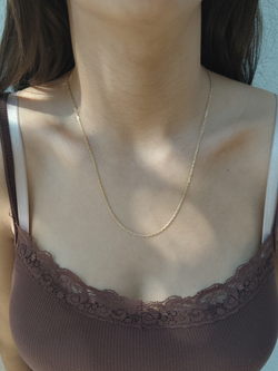 Yellow gold Forçat-link chain