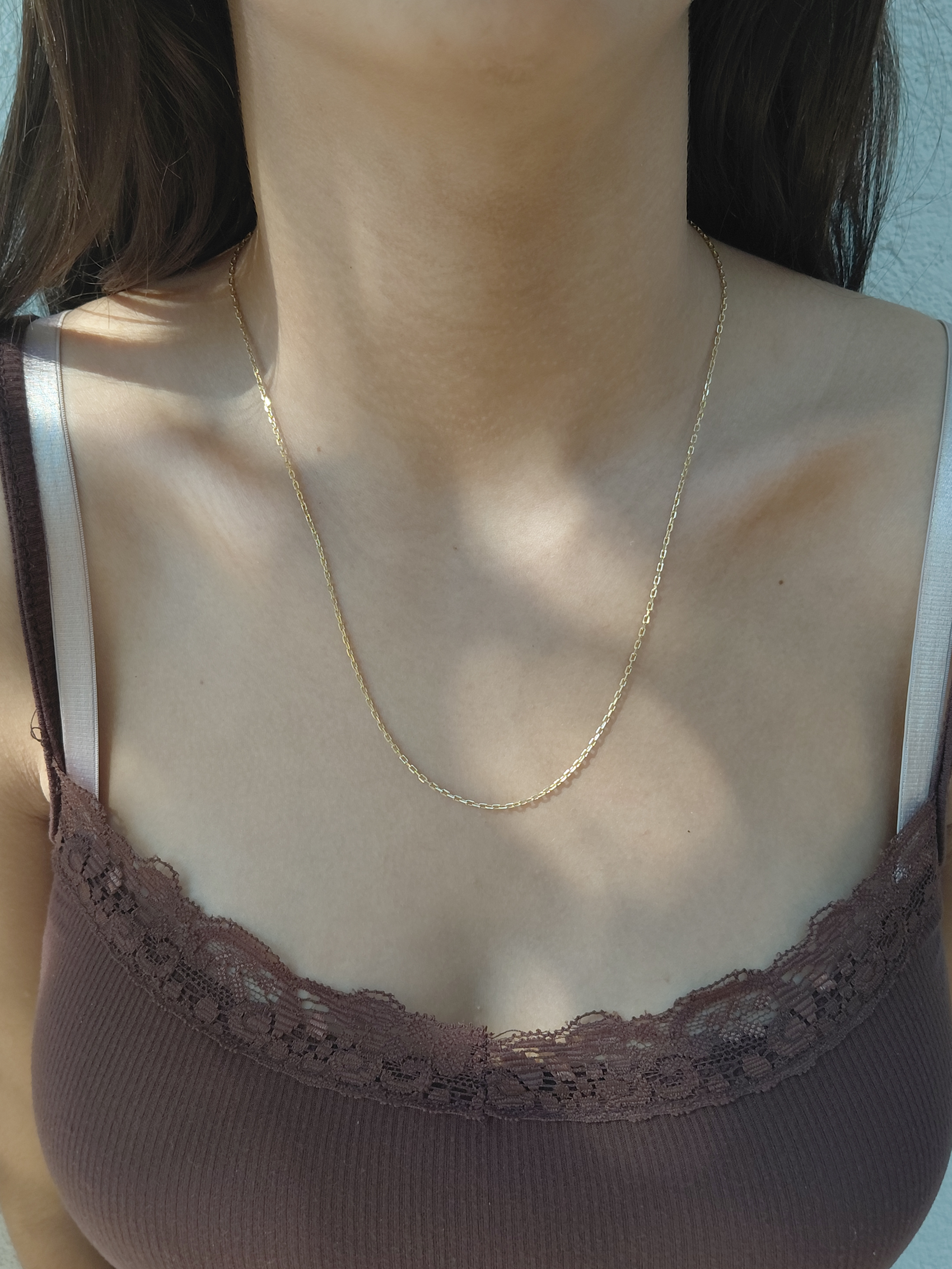 Yellow gold Forçat-link chain