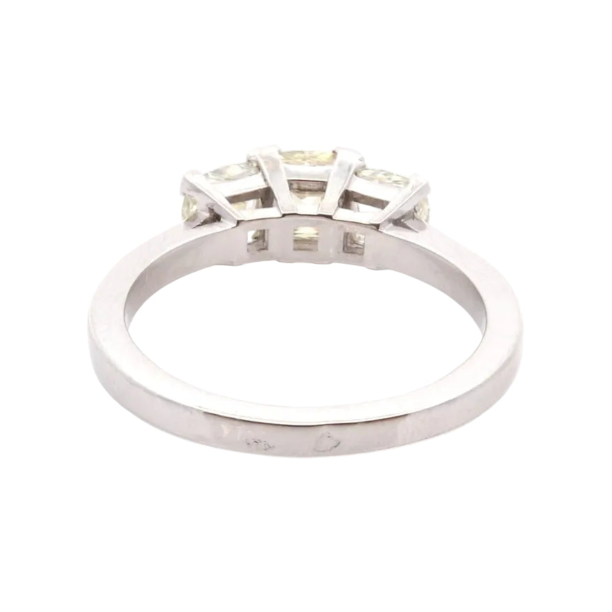 Platinum Ring with Three Diamonds