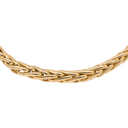 Yellow Gold Palm Leaf Link Necklace