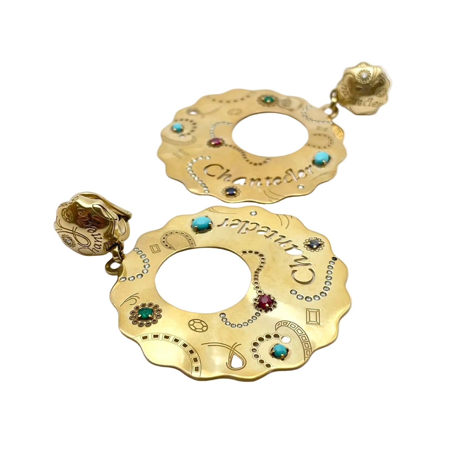 CHANTECLER Drop Earrings in Yellow Gold