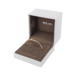 Dinh Van Bangle Bracelet with Clasp, Rose gold with Diamonds