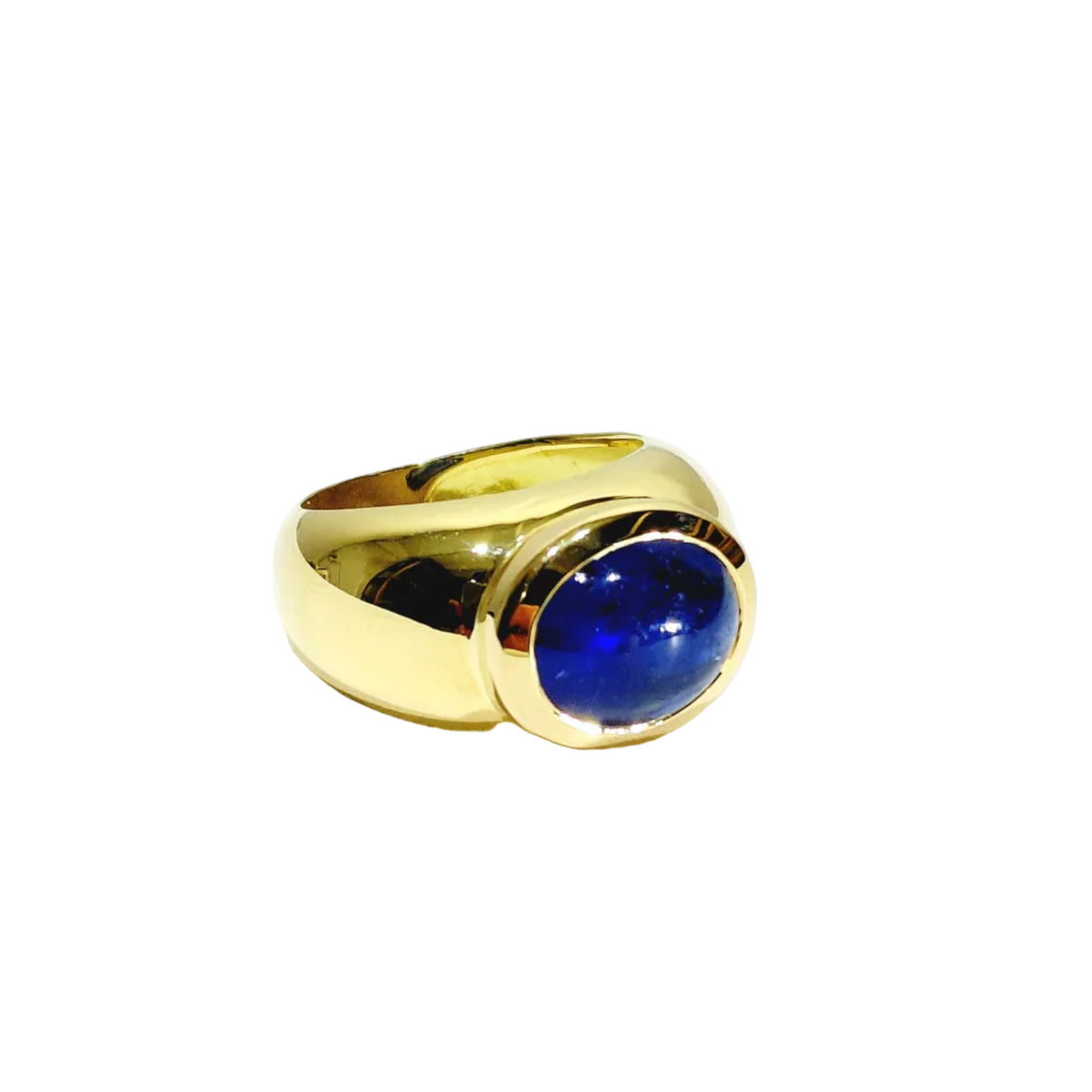 Ring yellow gold rush and tanzanite