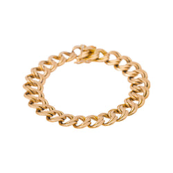 Bracelet Maille gourmette double Or rose