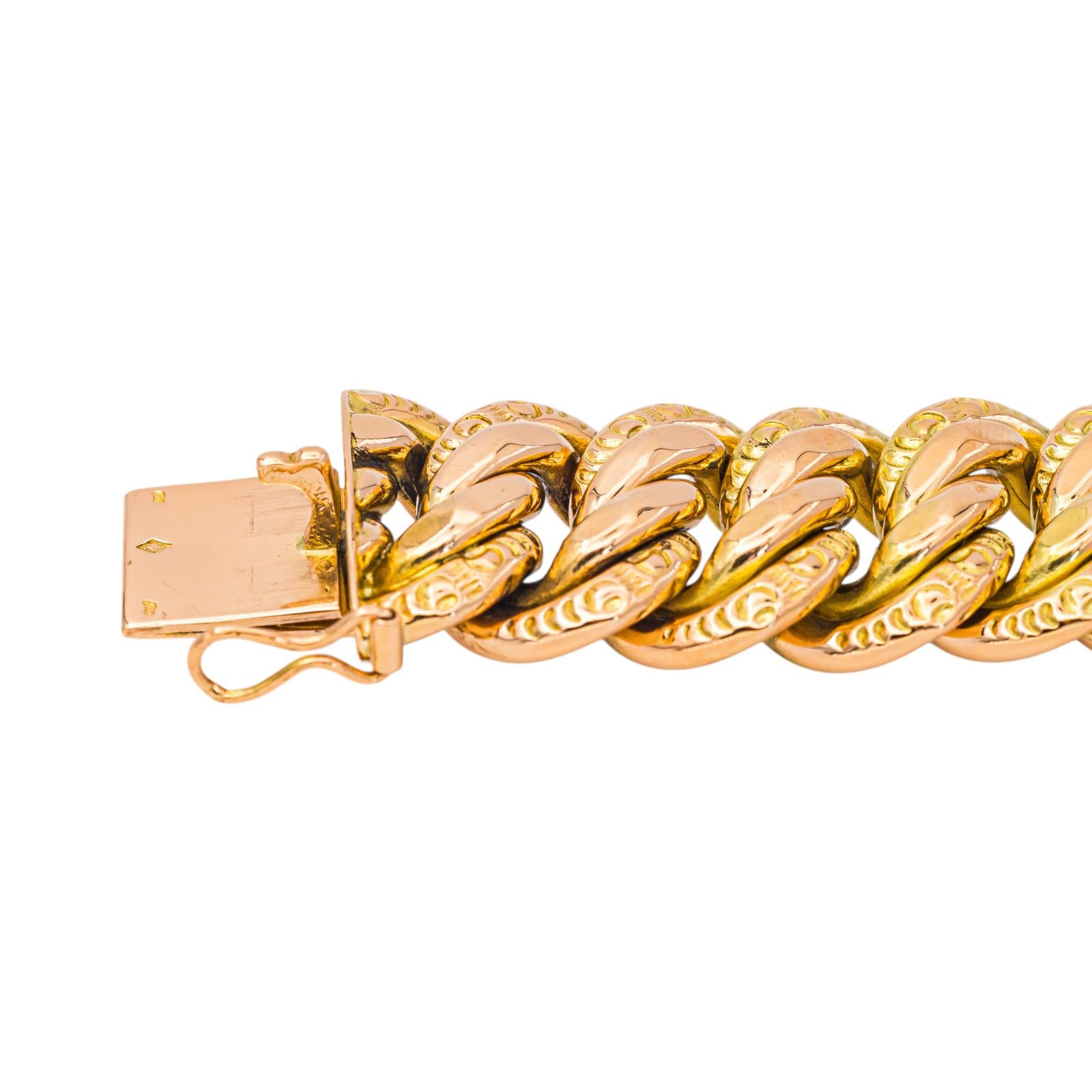 Yellow Gold American Link Bracelet