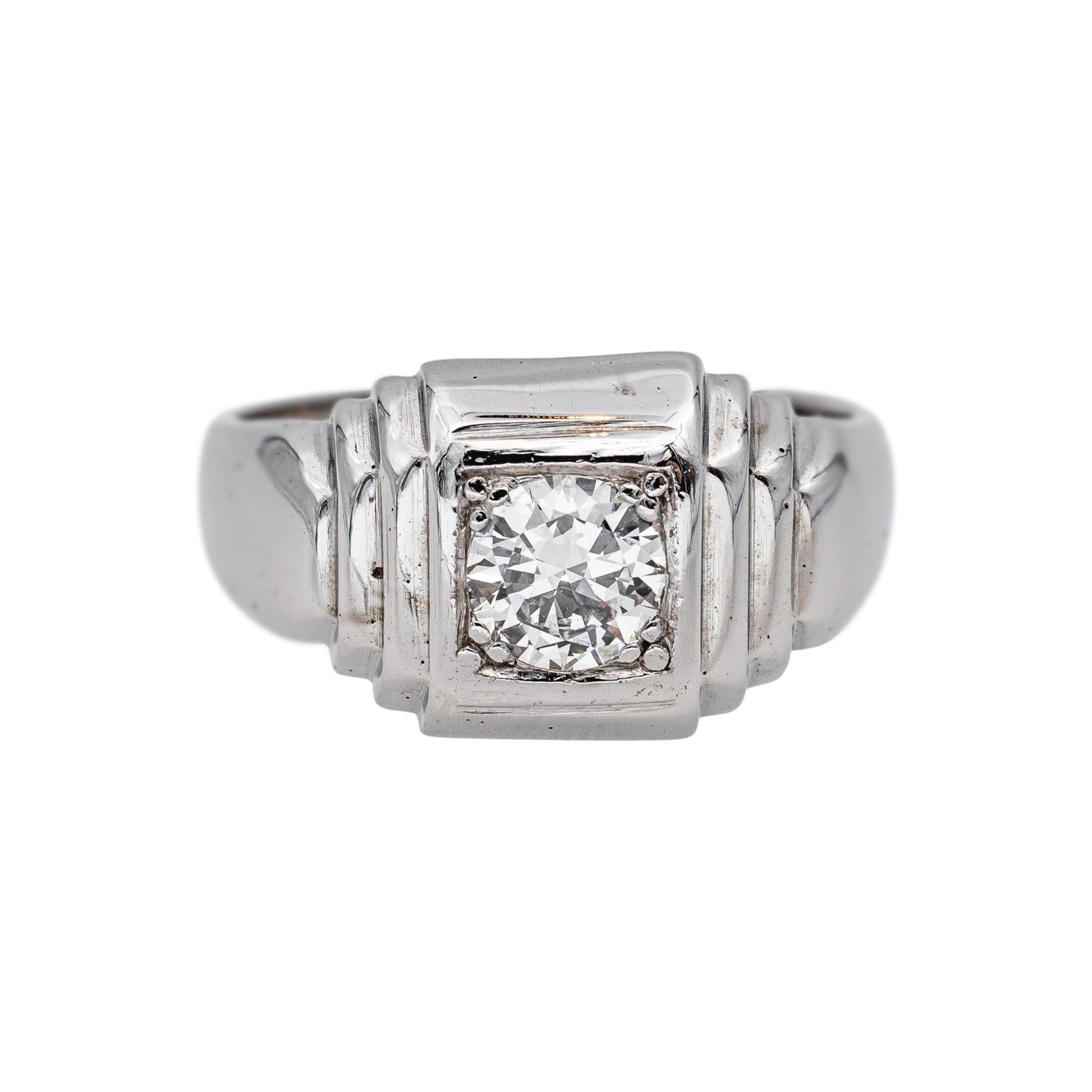 Bague Solitaire  Or blanc Diamant