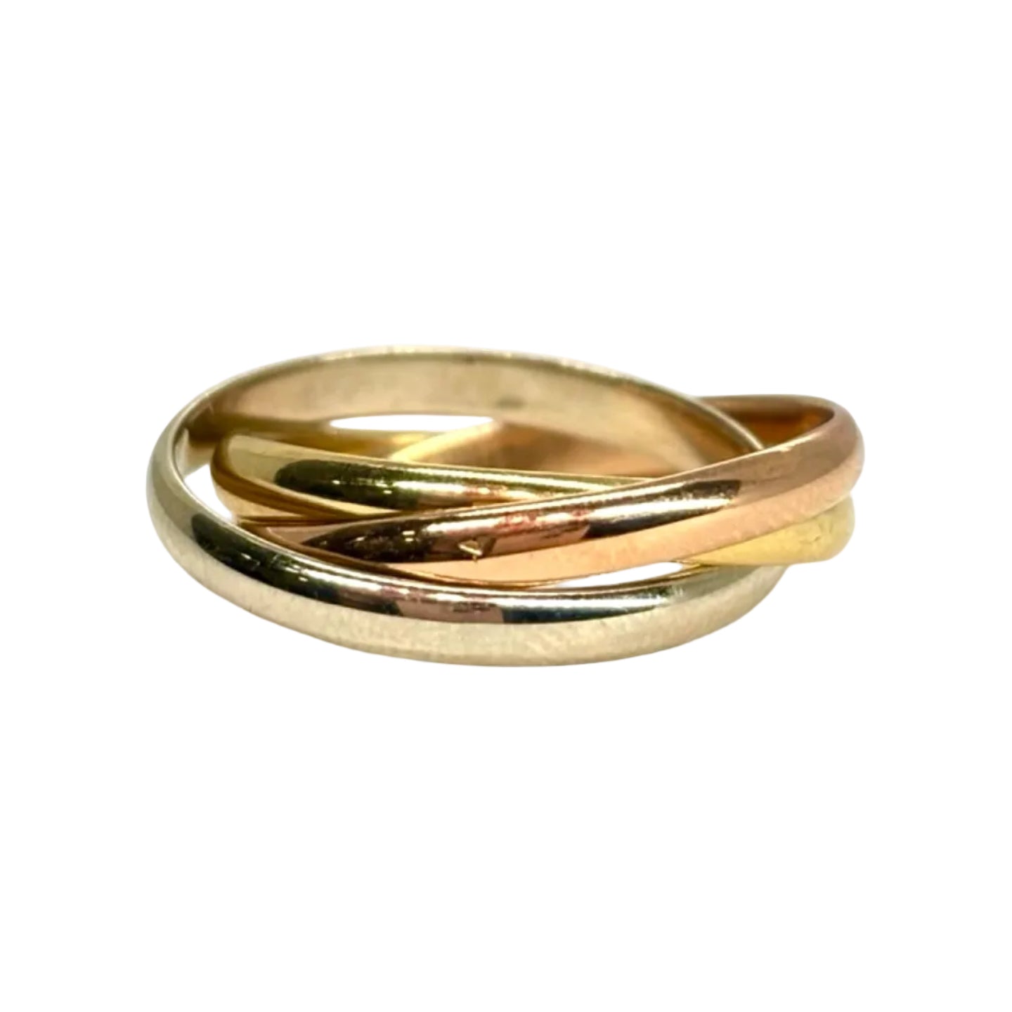 CARTIER "Trinity" Wedding band in white gold, rose gold, and yellow gold
