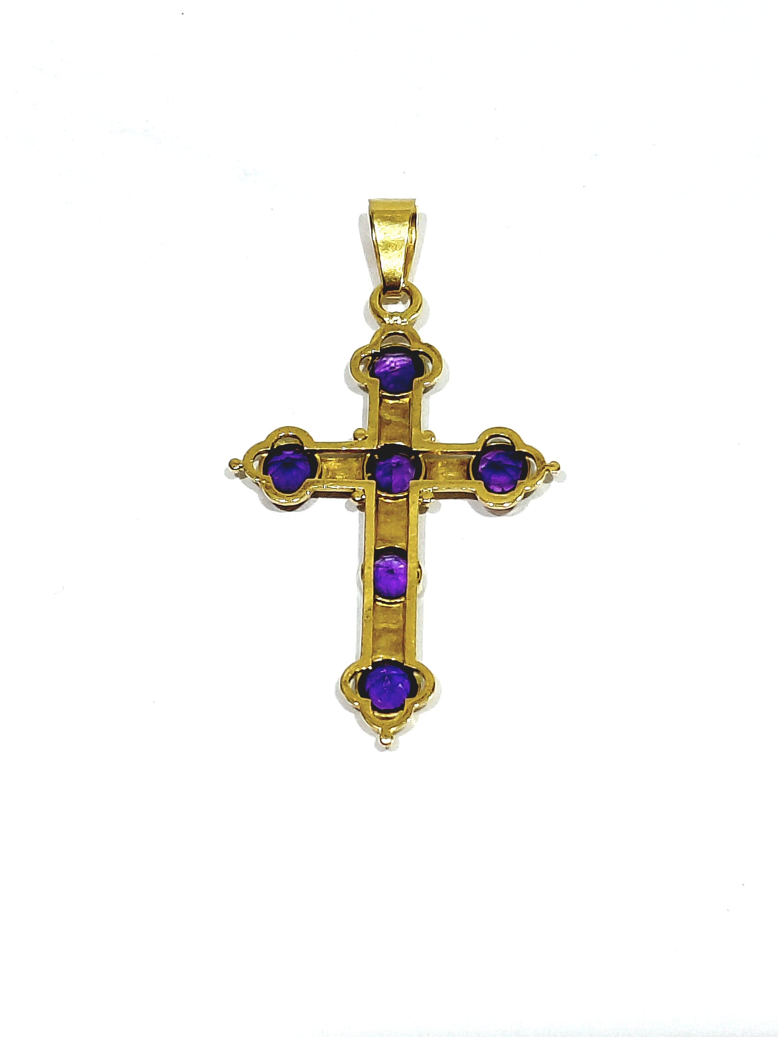 Gold and Amethyst Cross