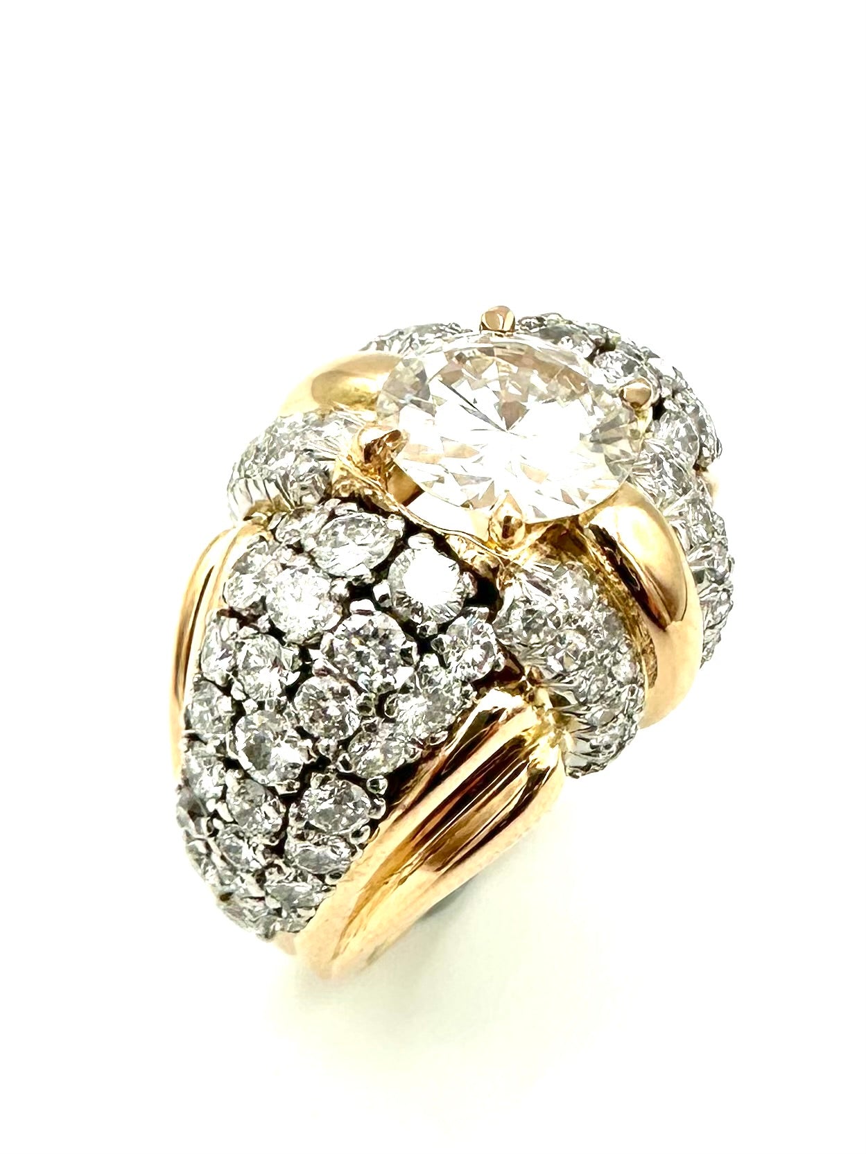 Gold, Platinum, and Diamond Ring