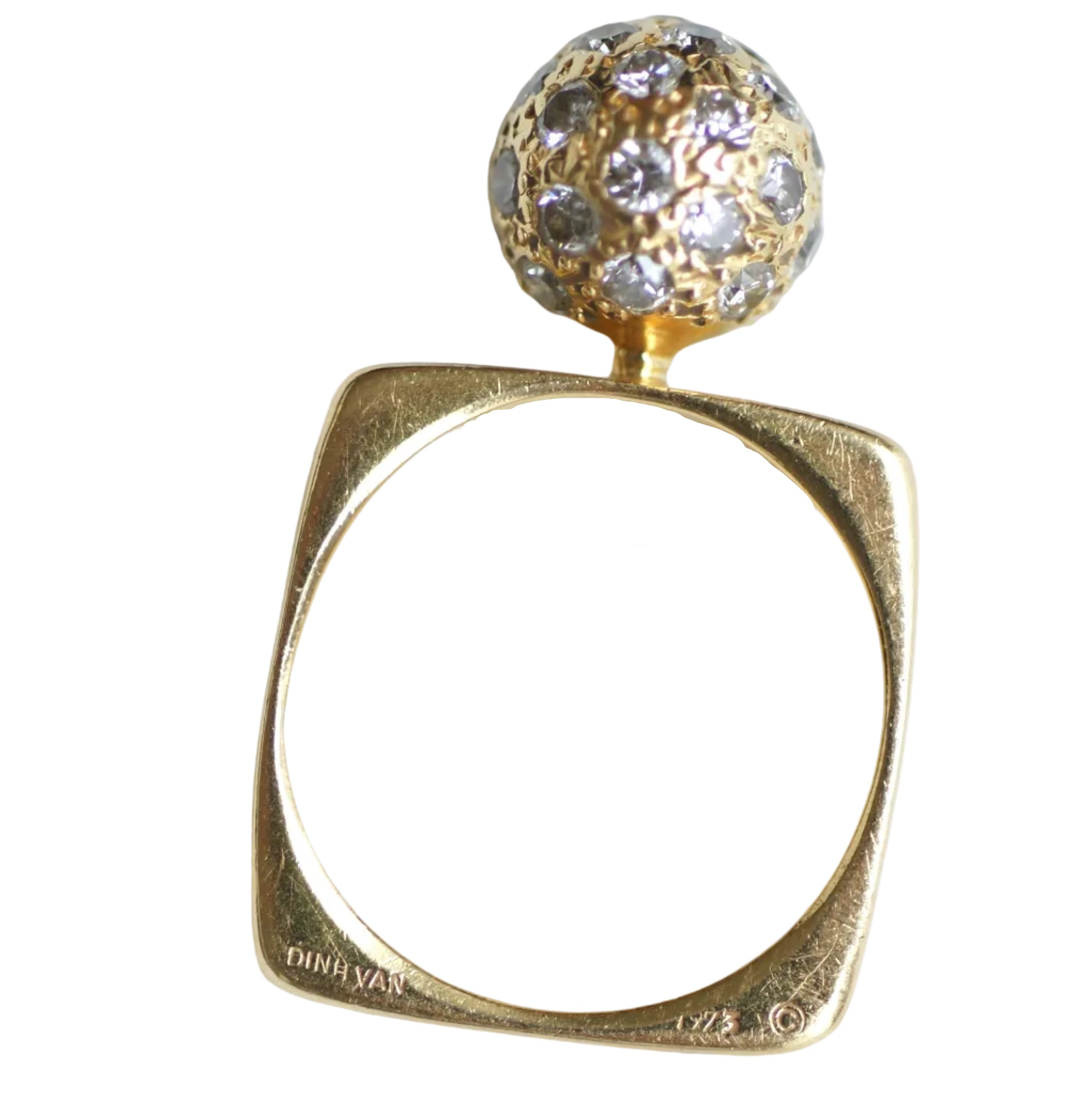 Ring DINH VAN in yellow gold and diamonds