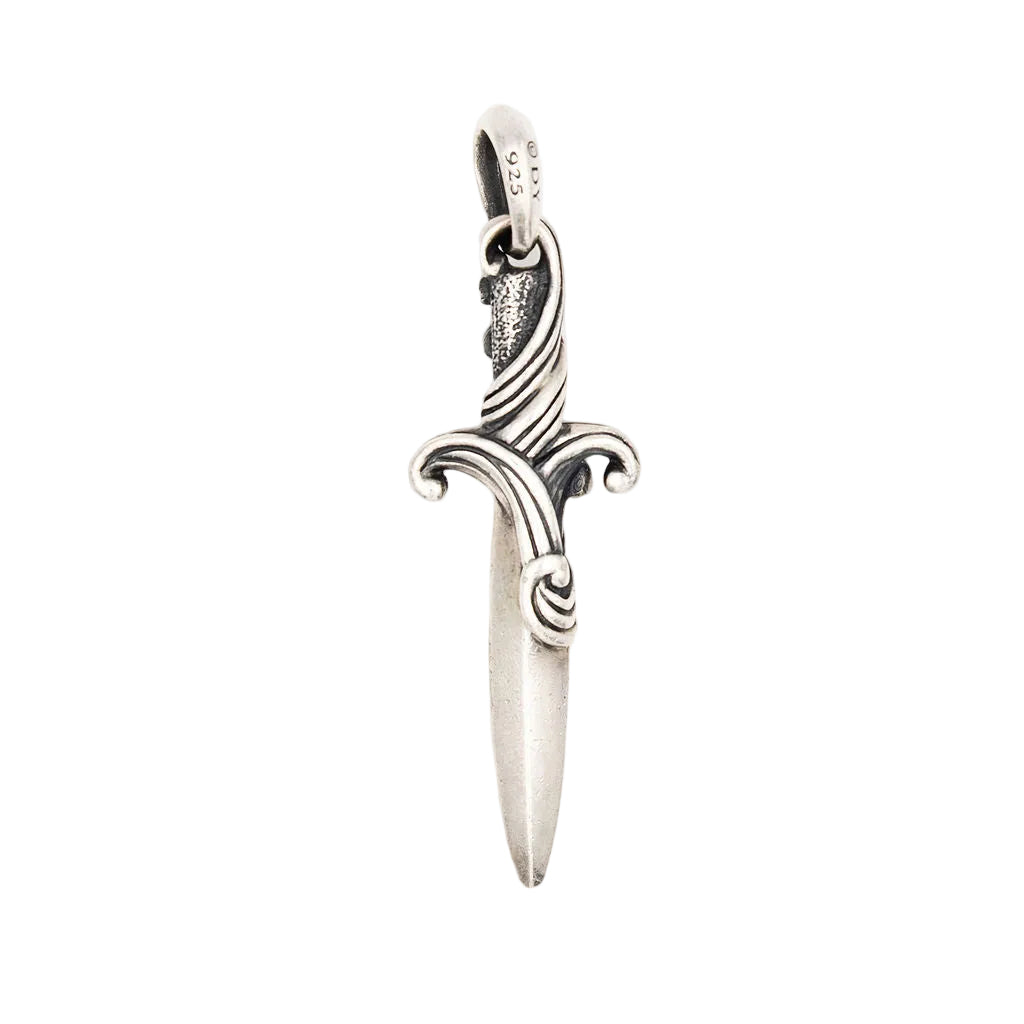 DAVID YURMAN "Waves Dagger" pendant in silver and diamonds