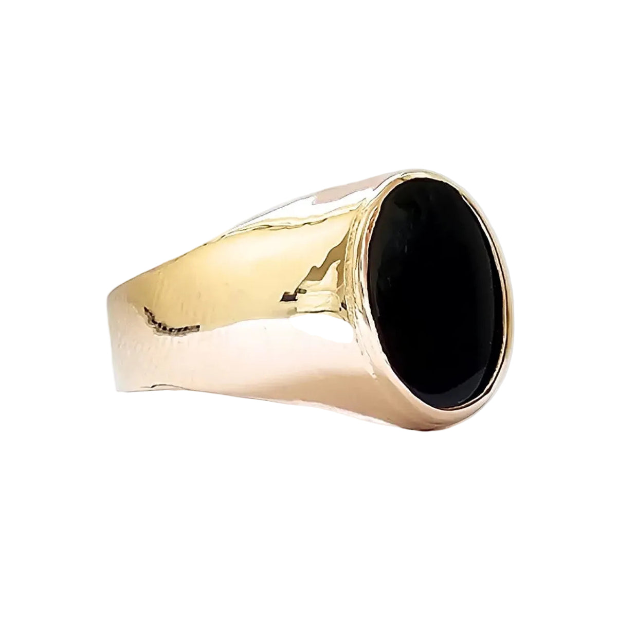 Rose Gold and Onyx Signet Ring