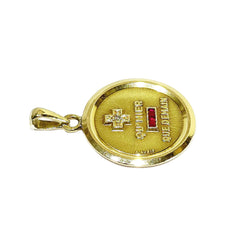 AUGIS Medal in yellow gold, rubies, and diamonds