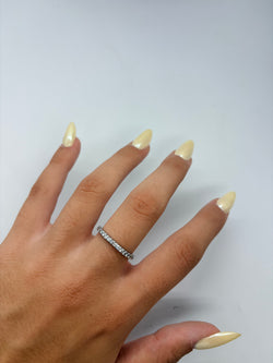 White Gold and Diamond Wedding Band