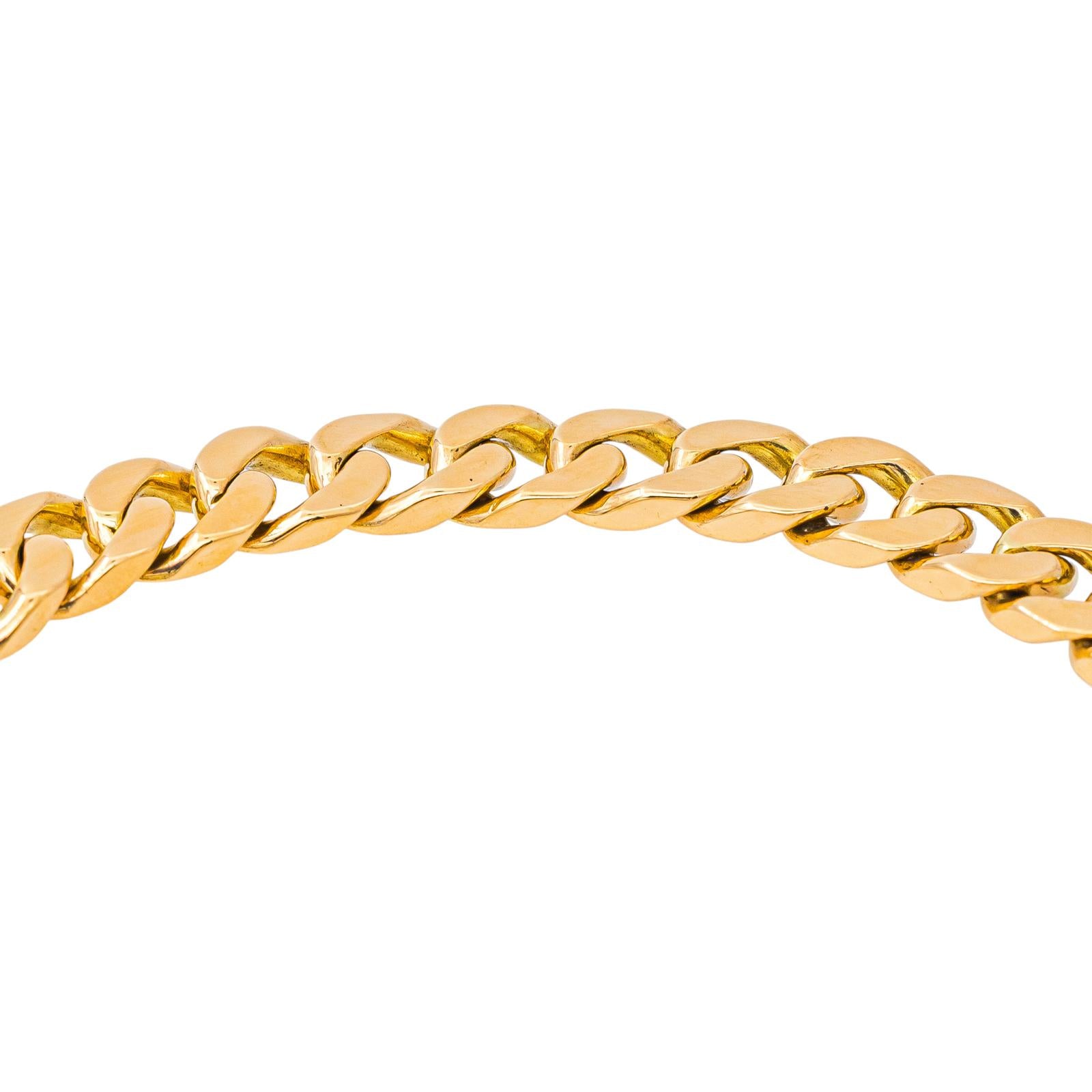 Bracelet Maille Gourmette Or jaune