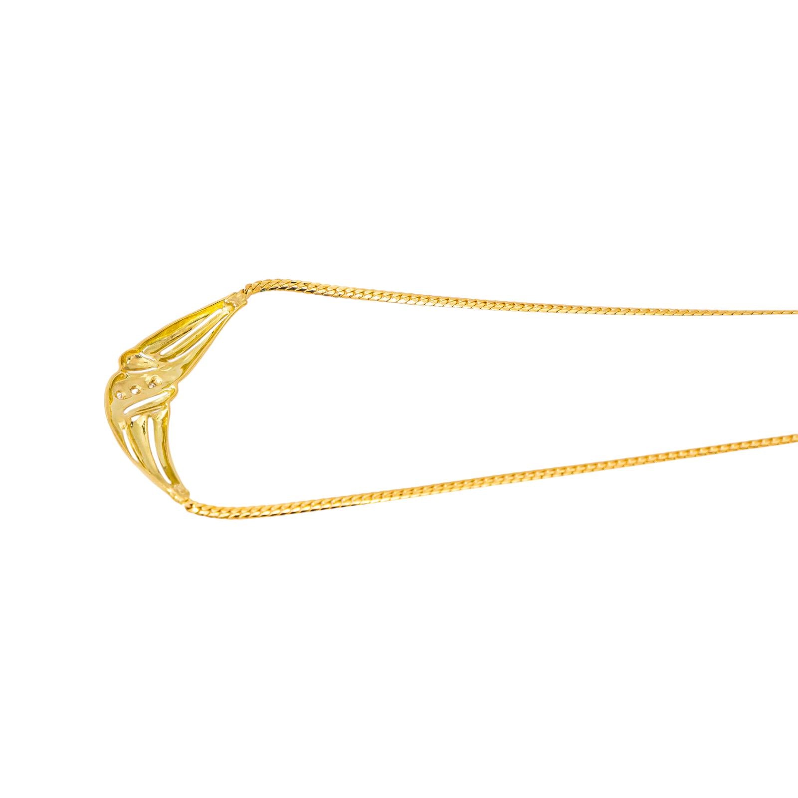 Collier Maille anglaise Or jaune Diamant