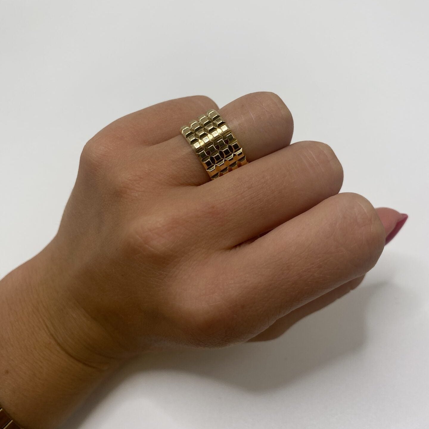 Bague Bandeau BOUCHERON Clou de Paris en or jaune