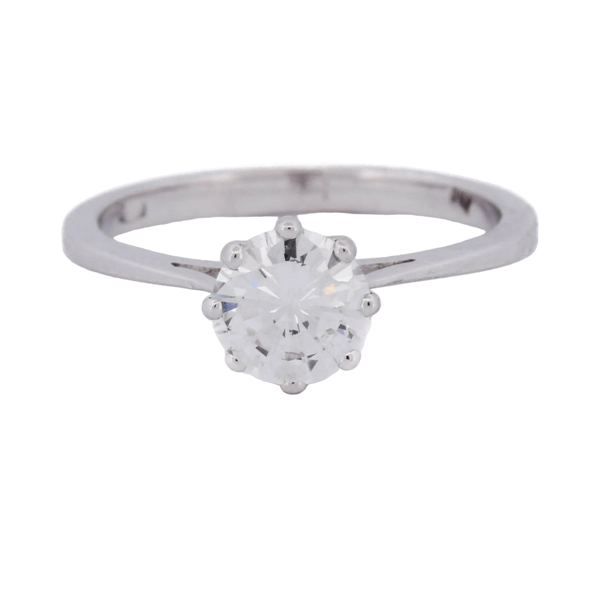 White Gold Solitaire Ring with a Diamond