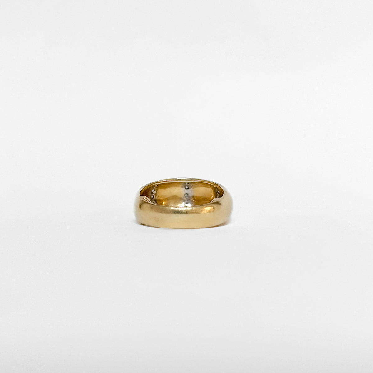 Bague Bandeau en or jaune et diamants