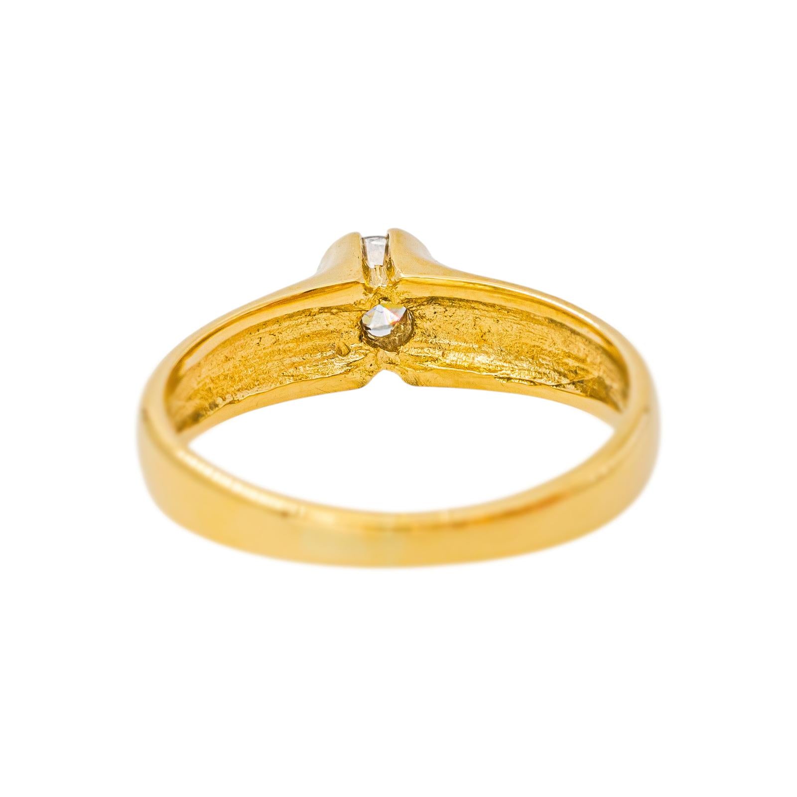 Bague Solitaire Or jaune Diamant