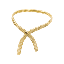 Collier "Tubogas" croisé, or jaune.
