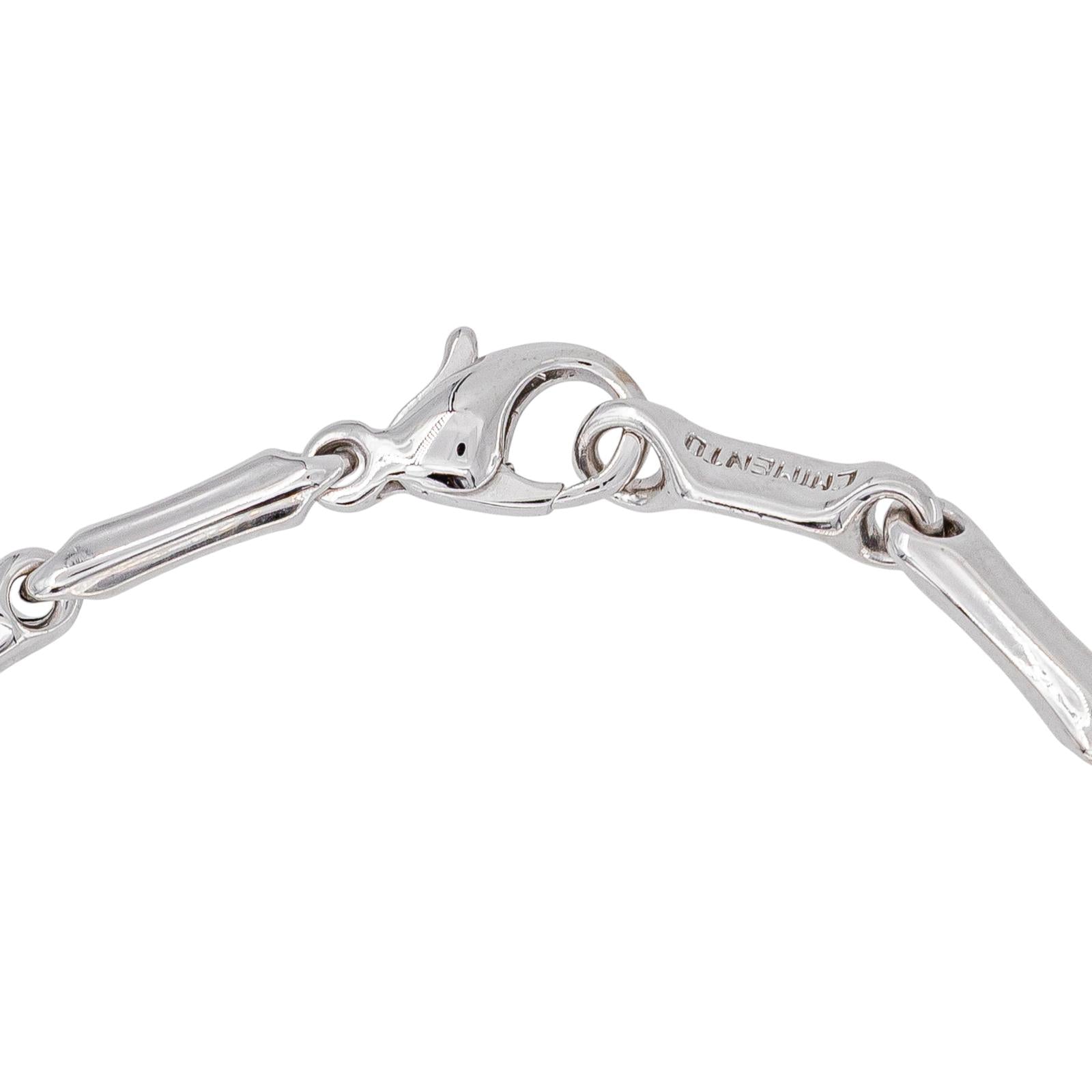 Chimento Bracelet Maille bâton Bamboo Or blanc