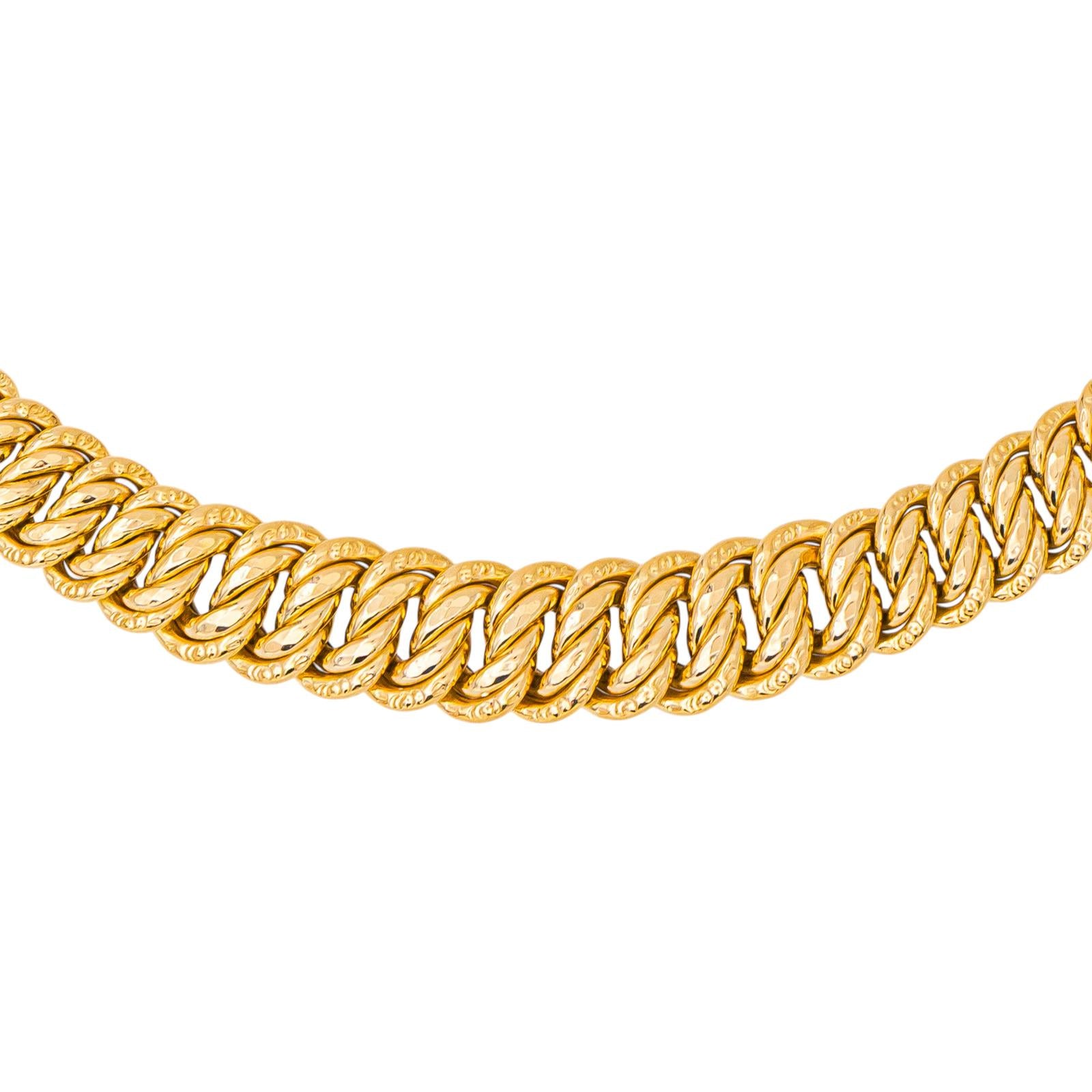 Yellow Gold American Link Necklace