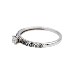 Bague  Solitaire  Or blanc Diamant