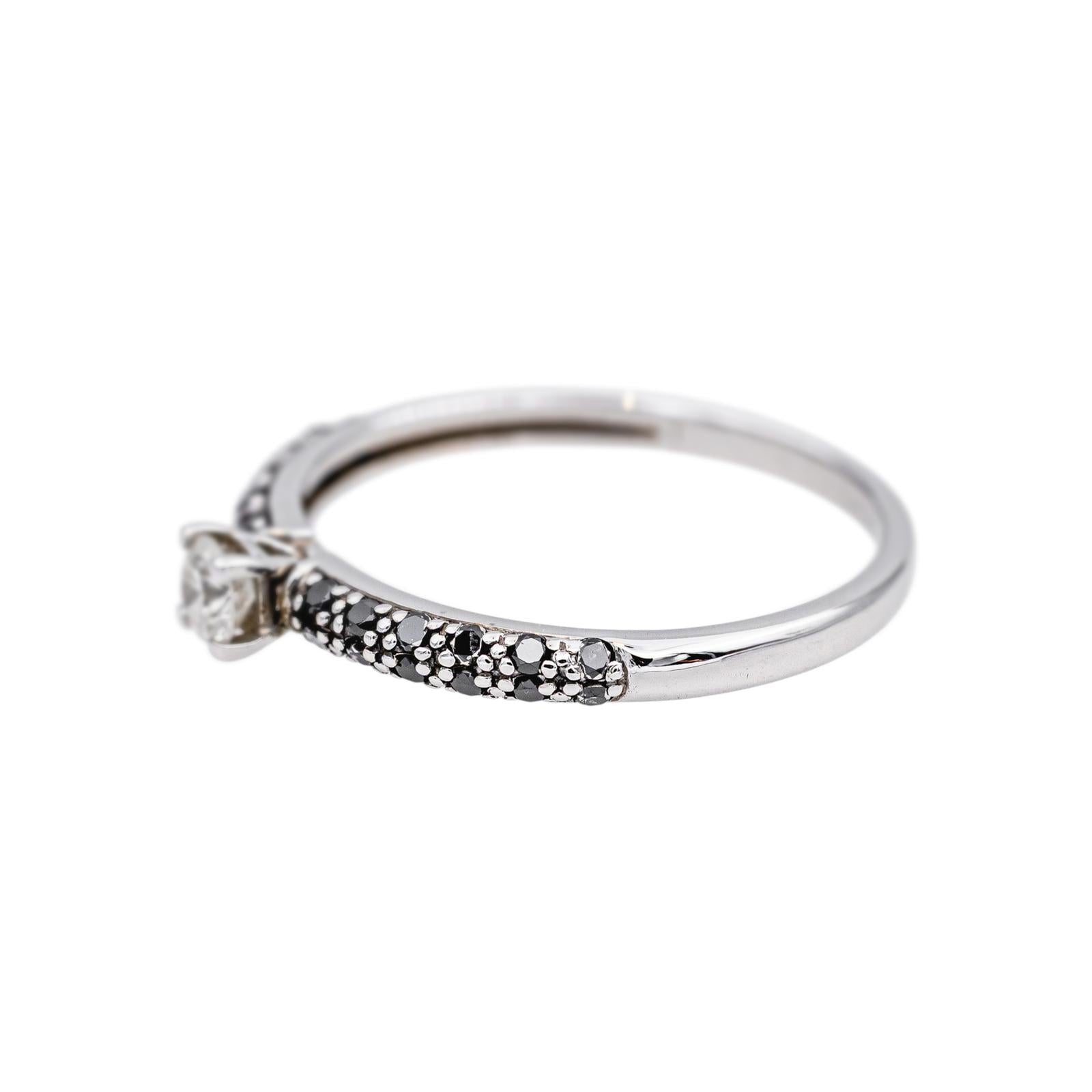 Bague  Solitaire  Or blanc Diamant
