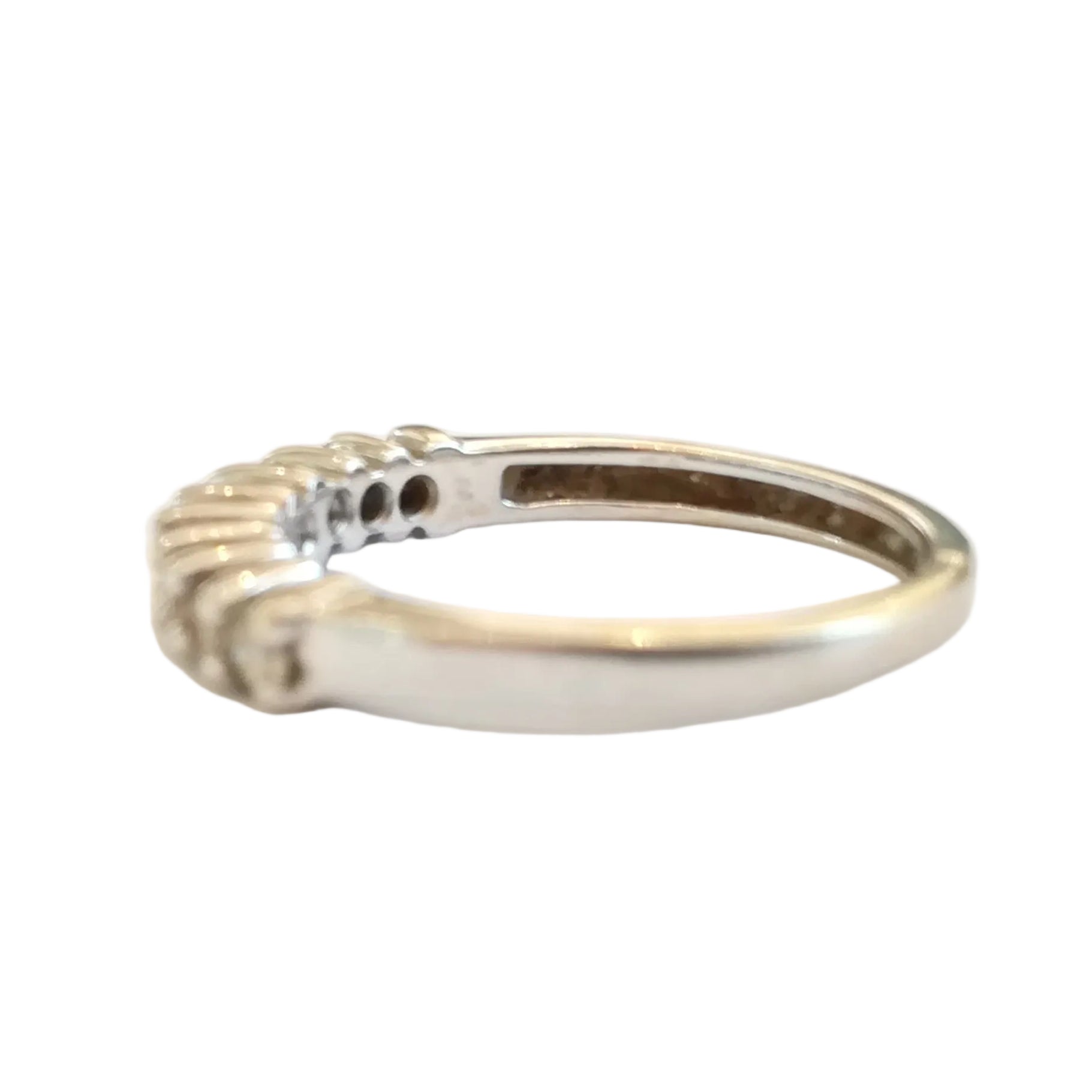 White Gold and Diamond Wedding Band
