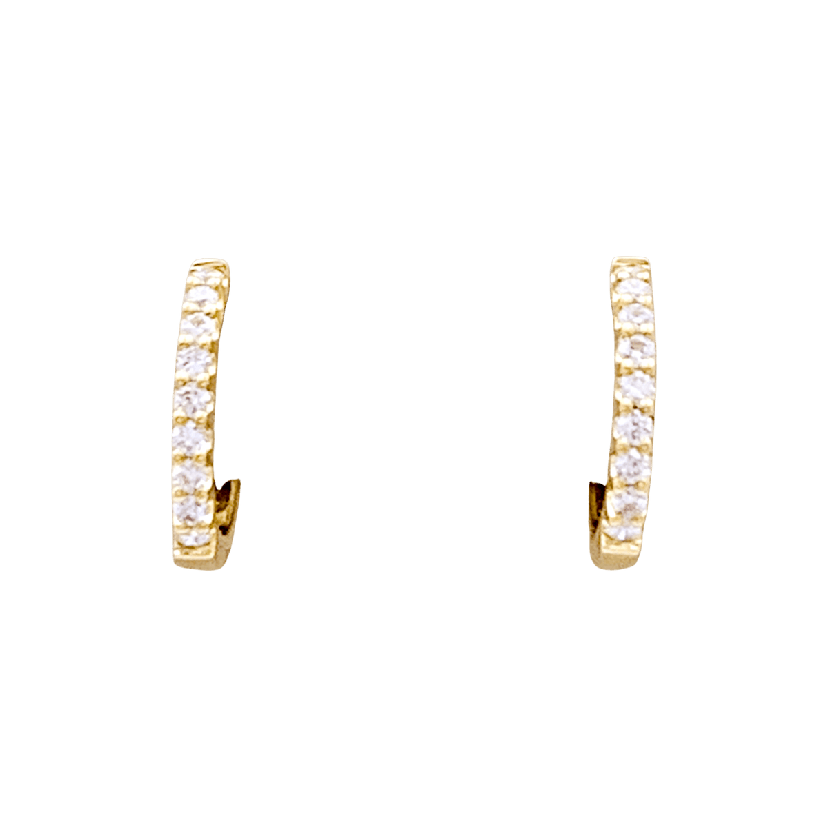 Boucles d'oreilles Créoles en or jaune et diamants