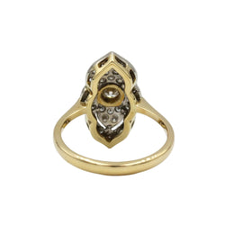 Bague Marquise en or jaune et diamants