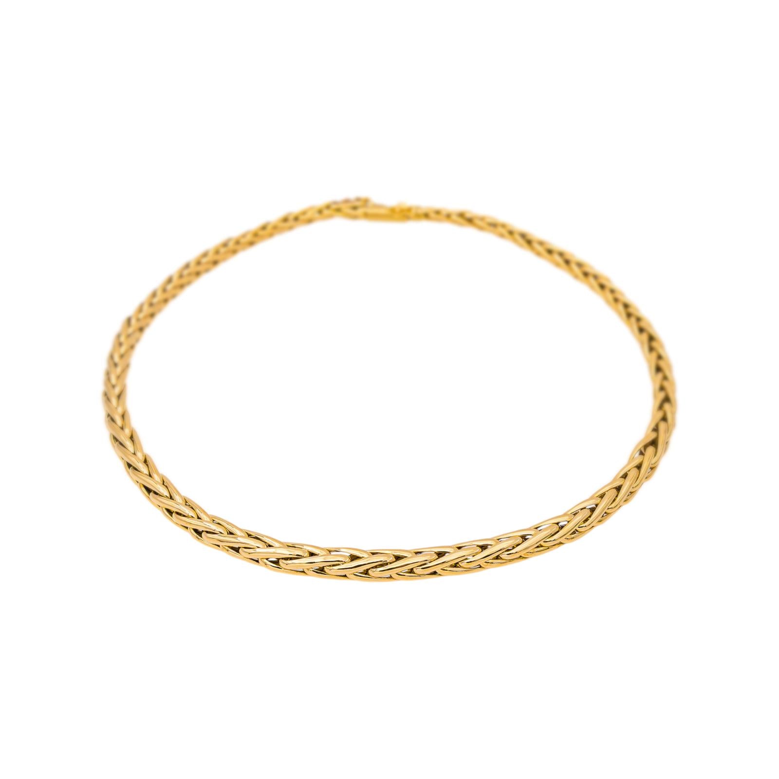 Collier Maille palmier Or jaune