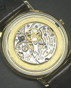 VACHERON & CONSTANTIN watch in yellow gold and leather
