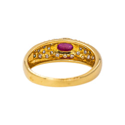 Bague Or jaune Rubis