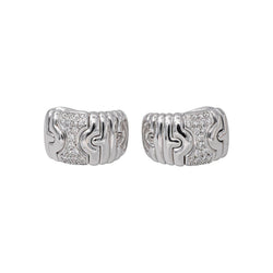 Bulgari Boucles d'oreilles Parentesi Or blanc Diamant