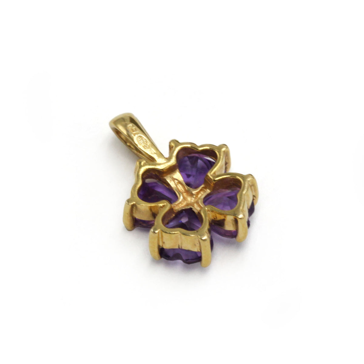 Pendentif en or jaune et améthystes