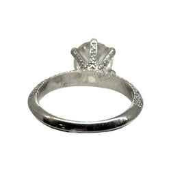 White Gold Solitaire Ring with Diamonds