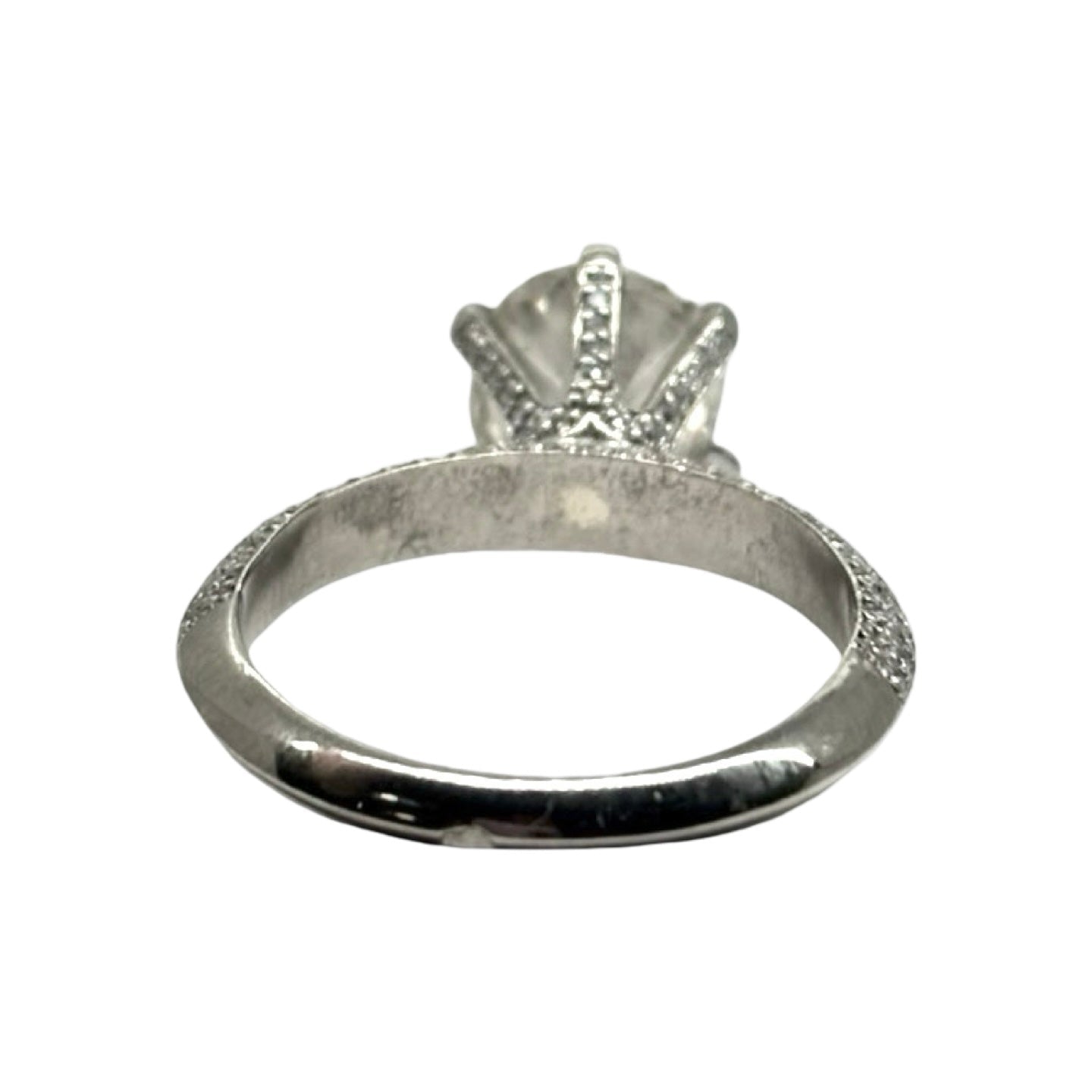 White Gold Solitaire Ring with Diamonds