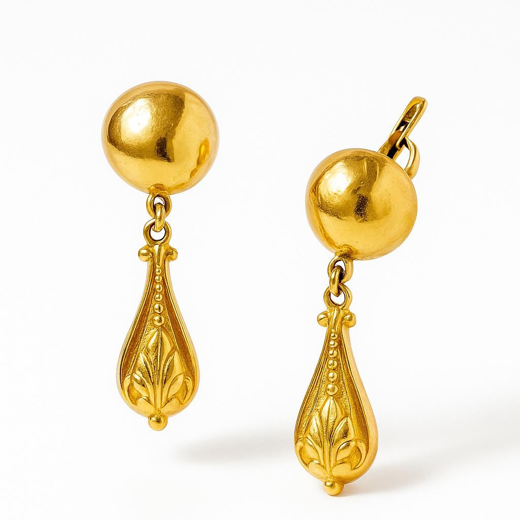Boucles d'oreilles Pendantes en or jaune