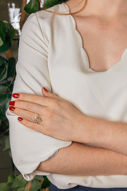 Yellow gold Marquise Diamond Ring